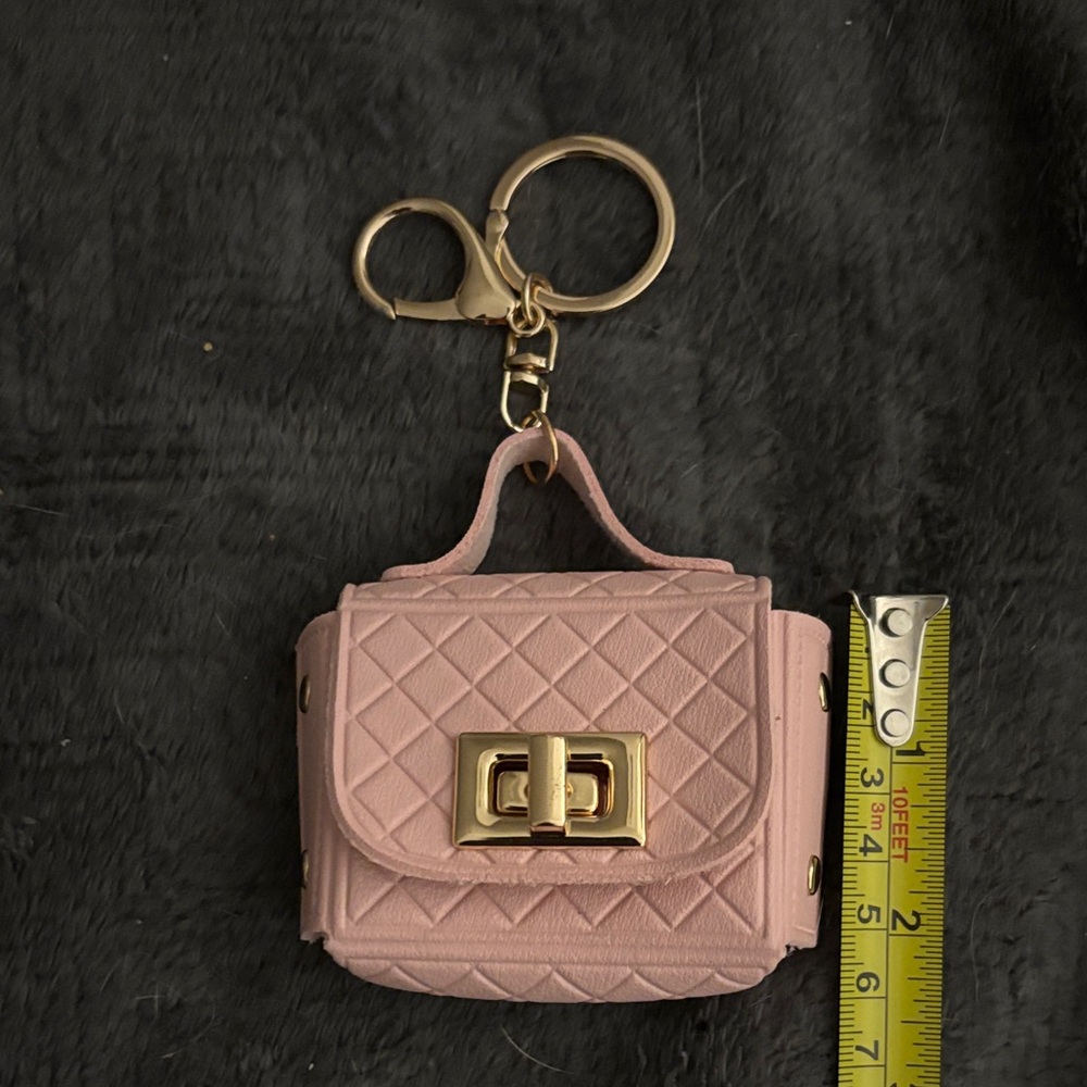 3 for 30$ / Pink Quilted Mini Bag Keychain